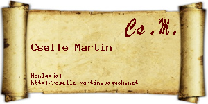 Cselle Martin névjegykártya
